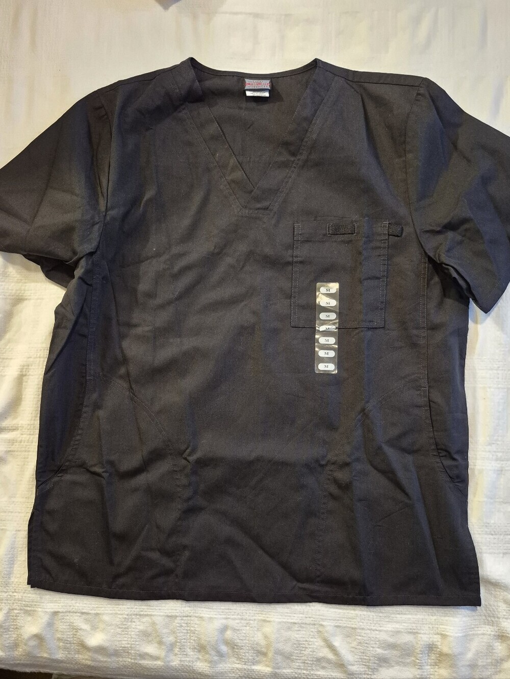Cherokee Workwear men's Medium black scrub top NWT